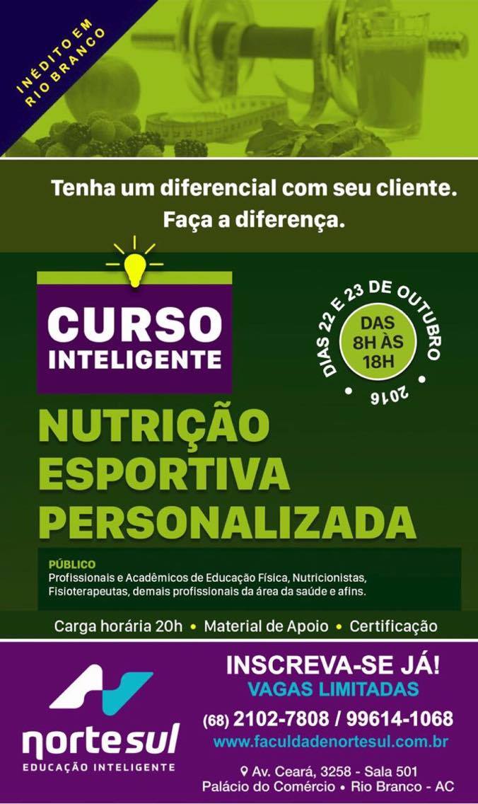You are currently viewing Faculdade promove curso de Nutrição Esportiva